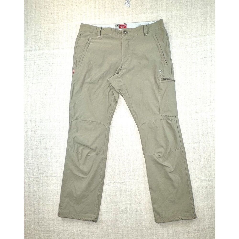 Craghoppers Men’s Hiking Outdoor Utility Pants Size 34x31 Lightweight Dark Tan